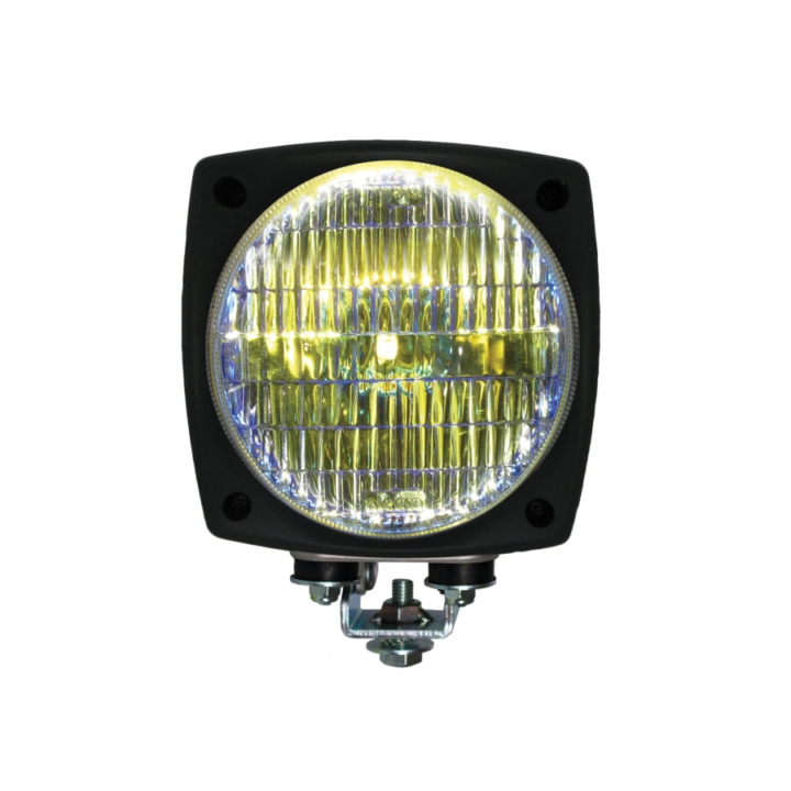 123-95000MCT <BR />5”× 5” H.I.D. Light – Amber Trapezoidal
