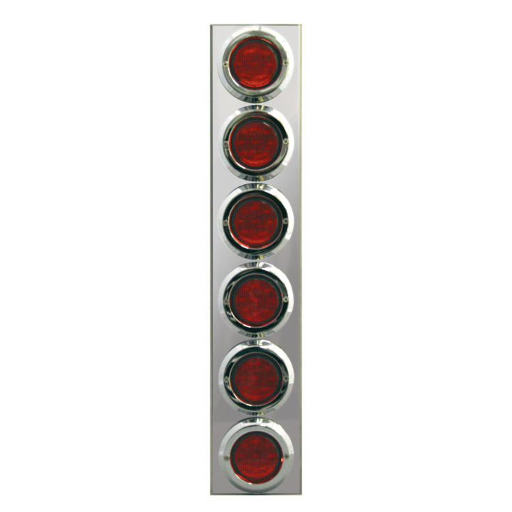 127-160026R <BR /> 19”x 4” Rear-facing Red L.E.D. Air Cleaner Light Bar Set – Red