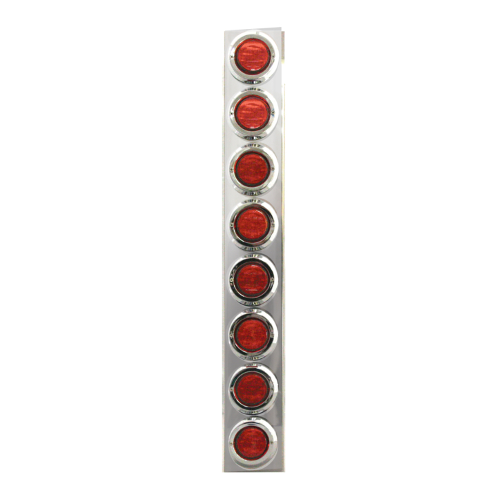 127-160028RX <BR /> 26” x 4” Rear-facing Red L.E.D. Air Cleaner Light Bar Set – Red
