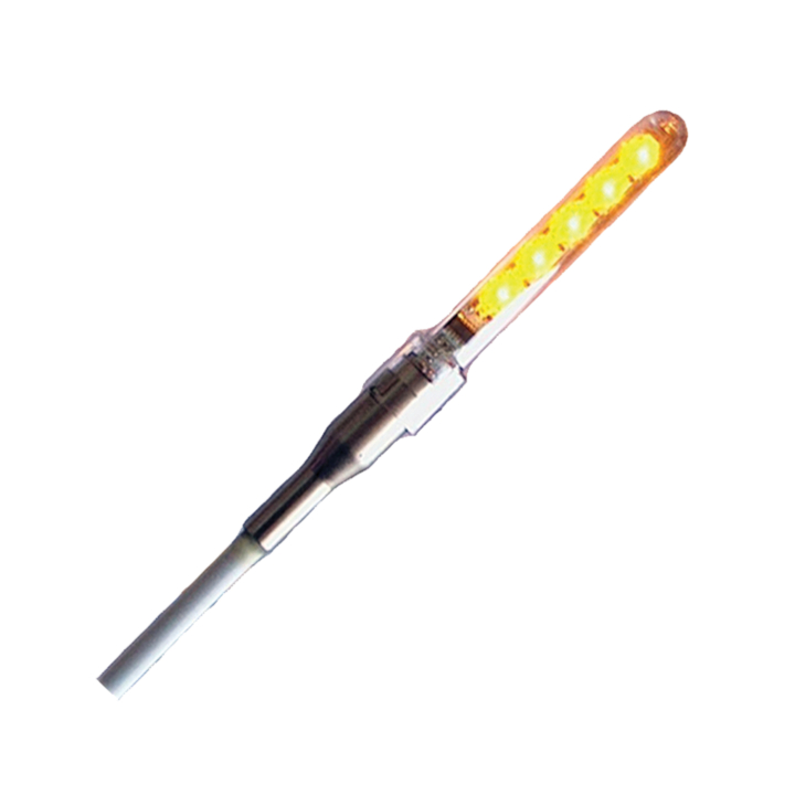 127-66090ACL <BR /> 5” L.E.D. Amber Clear Safety Whip Light