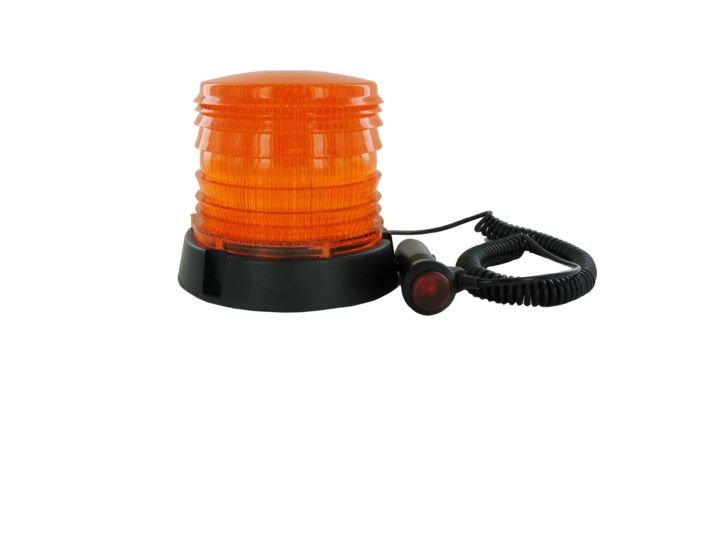 4-3/4 Amber LED Strobe Light Caged Beacon