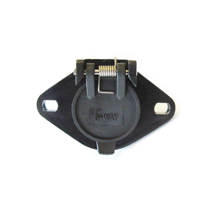 126-66082 <BR />6 Pole (Round Pin Style) Trailer Receptacle