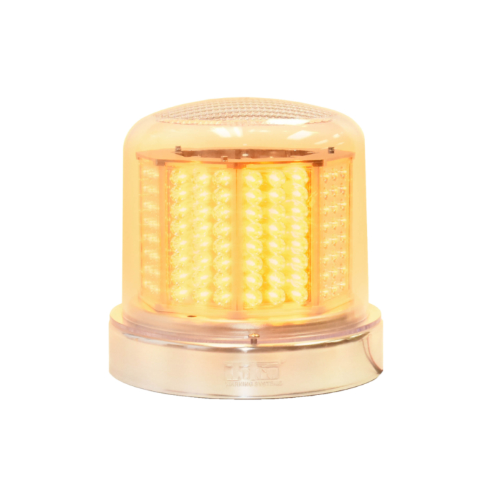 126-67024ACL <BR />8” H.D. L.E.D. Amber Clear Warning Beacon Strobe