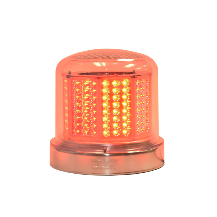 126-67024RCL <BR />8” H.D. L.E.D. Red Clear Warning Beacon Strobe