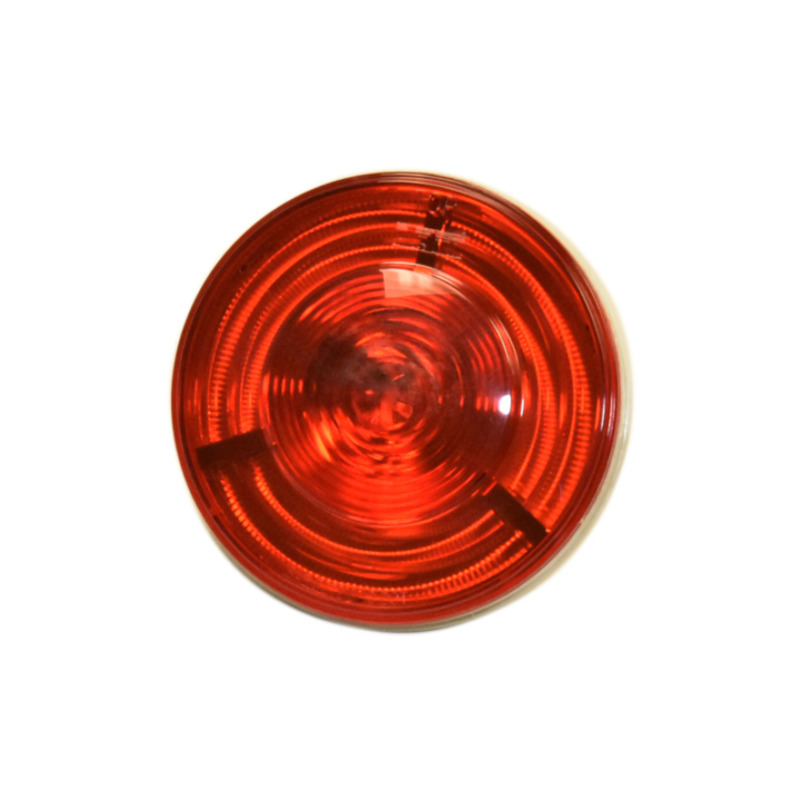 127-40607R<BR /> 4” Round “HelixTM” 3-D L.E.D. Sealed S/T/T Lamp – Red