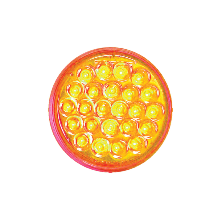 127-44050ACL <BR /> 4” Round “Maximum CountTM” L.E.D. Sealed Lamp – Clear-Lens Amber