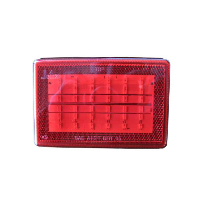 127-66077RXV-4 <BR /> 3”x 5” Rectangular Reflectorized L.E.D. S/T/T Sealed Lamp – Red
