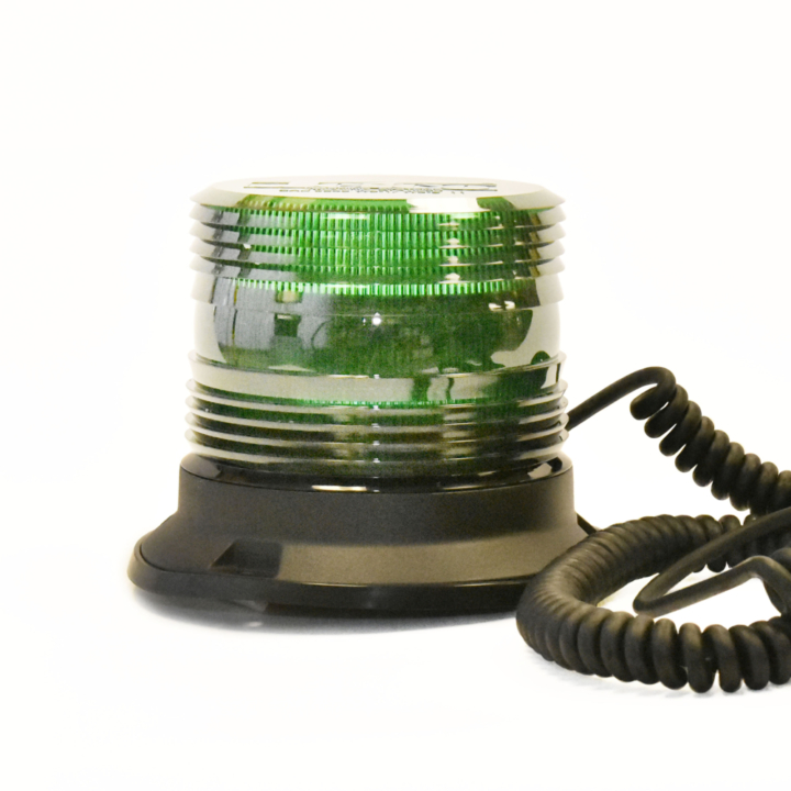 126-67089MG <BR />5” H.D. L.E.D. Green Warning Beacon Strobe – Magnetic