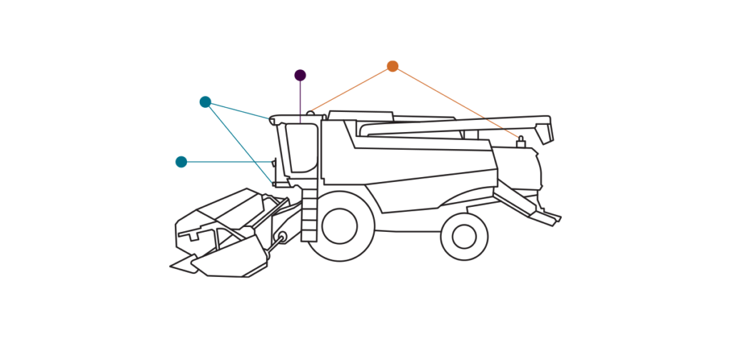 Schematic of self-propelled garlic combine harvester structure 1-depth... |  Download Scientific Diagram