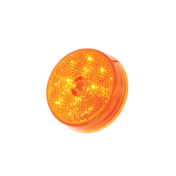 127-17004A <BR /> 2.5” Round L.E.D. Sealed Marker Lamp – Amber Reflectorized