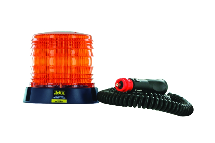 4-3/4 Amber LED Strobe Light Caged Beacon